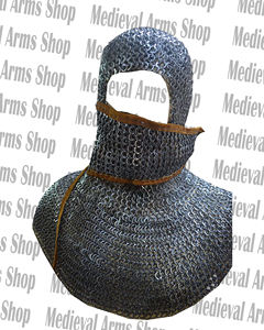 Capa de Malla Metálica Medieval de Acero Suave con Diseño en Zig-Zag y Anillo de Latón, Calidad Premium para Cosplay, Reenactamiento y Época Histórica - Product Image 2