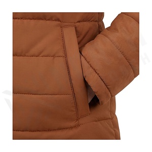 Hooded Quilted Waterproof <b>Bubble</b> Jacket Black Full Sleeve Winter Windproof Cotton Shell Knitted Fabric Polyester Filling Stand - Product Image 5