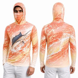 เสื้อยืดตกปลาพิมพ์ลายสำหรับผู้ชายแบบ OEM ระบายอากาศได้ดี แห้งเร็ว ด้วยเทคนิคการพิมพ์แบบ Sublimation - Product Image 1