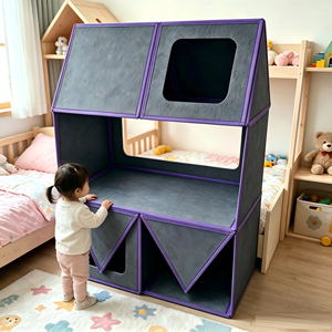 Ensemble de jeu magnétique moderne en fibre de polyester écologique, grande taille, design modulaire - Product Image 1