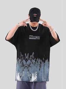 Camiseta de gran tamaño cuadrada personalizada para hombre 100% algodón antiarrugas transpirable logotipo impreso DTG/DTF para verano-talla grande - Product Image 2