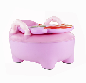 Vinh Nam Pink Panda Kids <b>Potty</b> Chair with Handles Cartoon Design for Babies and Toddlers Plastic Non-Slip Base - Product Image 3