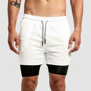 Shorts de sport pour hommes 2026 – Respirants, amples, anti-chafing, style décontracté, pour la course en extérieur, en coton/polyester uni - Product Image 1