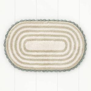 Tapis de bain 100% coton pur, super doux, absorbant, blanc, réversible, fabrication artisanale, construction robuste, pour la maison et l'hôtel, par ITHL - Product Image 6