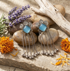 Pendientes de Reno con Rubí y Turquesa DIVYORO - Product Image 4
