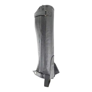 Custom Genuine Leather Horse Riding <b>Chaps</b> Adjustable Equestrian <b>Half</b> Gaiters Professional Unisex Outdoor Riding Leg Protection - Product Image 6