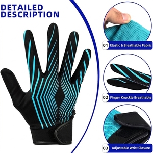 Custom Sticky Grip Receiver <b>Gloves</b> Adult <b>Youth</b> Wide Receiver Breathable Game Training Sports <b>Gloves</b> American <b>Football</b> <b>Gloves</b> - Product Image 5