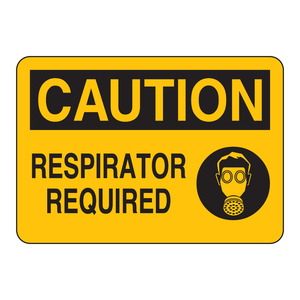 Señal de Advertencia: Se Requiere Respirador para Sitios Industriales y Laboratorios - Product Image 1