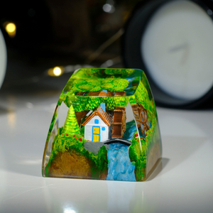 Teclas Místicas de Anime, Teclas Artesanales Personalizadas, Teclas Anime Lindas, Teclas Verdes, Juego de Teclas, Teclas de Resina - Product Image 6