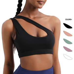 Custom Adjustable Spandex Padded Women Fitness Workout Training Running <b>Gym</b> Yoga Sports Women's Sports Bra Racerback Design - Product Image 1