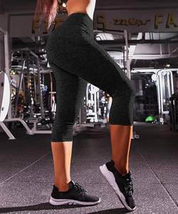 Haut de sport et de yoga personnalisé pour femme, en tissu Spandex, à manches longues, anti-transparence, taille élastique ajustée, haute qualité - Product Image 3