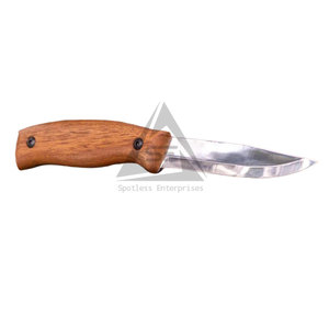 Cuchillos de Hoja Fija con Mango de Madera DIY de Diseño Único, Bajo MOQ, OEM, Hoja de Acero Inoxidable y Damasco de Color Sólido, Afilada y Ligera - Product Image 2