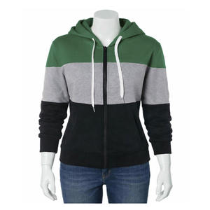 Sweat-shirts à capuche en polaire pour femmes, couleur personnalisée, automne/hiver, 100% polyester, fermeture éclair, haute qualité, vente en gros, séchage rapide - Product Image 4