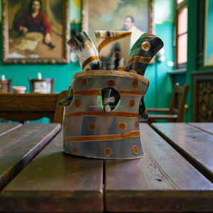 Juego de Cuerno de Buey Quemado Premium de 1 Pieza con Soporte, Hecho a Mano, Lujoso, Estilo Vikingo, Ecológico y Reutilizable - Product Image 2