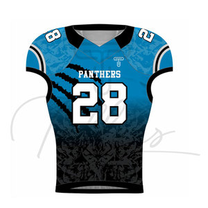 เสื้อฟุตบอลอเมริกันคุณภาพสูงแบบยูนิเซ็กซ์ เนื้อผ้าระบายอากาศได้ดี ไซส์ใหญ่ พิมพ์ลาย แขนสั้น ปรับแต่งได้ ขายส่ง - Product Image 3