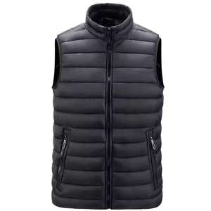 Gilet matelassé léger à capuche personnalisé, chaud et compressible, sans manches, grande taille, pour homme, hiver - Product Image 6