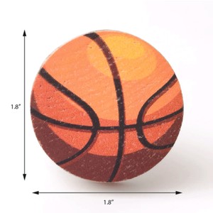 Handmade Pine Wood Cabinet Basketball Multicolor Drawer <b>Knobs</b> <b>Dresser</b> Door Handles Cupboard Pulls Kitchen Cabinet <b>Knobs</b> - Product Image 2