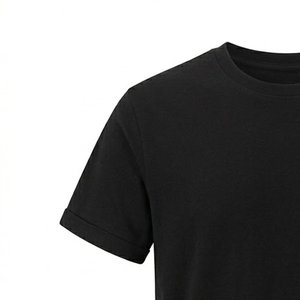 T-shirt Premium Homme Oversize à Épaules Tombantes 240 GSM Coton Lourd Streetwear Impression Personnalisée Strass en Gros Meilleures Ventes - Product Image 5
