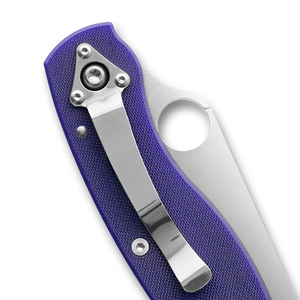 Cuchillos Plegables Profesionales con Mango Texturizado Morado, Hoja Afilada de Acero Inoxidable, Clip de Bolsillo y Apertura Manual para - Product Image 6