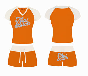 Conjunto de dos piezas de camiseta y pantalones cortos para mujer, estilo Y2K, con efecto desgastado, logotipo de diamantes de imitación, cuello en V de punto de algodón y costuras invertidas, nueva llegada. - Product Image 1