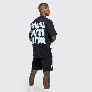 Ensemble de sport décontracté pour homme en 2 pièces, respirant, pour l'hiver, t-shirt et short - Product Image 2