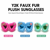 Neue Plüsch-Party-Sonnenbrille aus Kunststoff für Weihnachten, Halloween, Nachtclub, Musikfestival, Silvesterparty