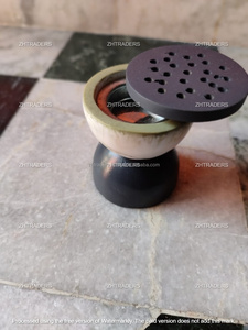 Nouvelle tendance Brûleur d'encens en bois et résine époxy Bakhoor artisanal artistique Mubkhar pour les maisons de luxe, les hôtels et les cadeaux de Ramadan Eid - Product Image 6