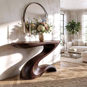 Table console en bois au design moderne pour la maison, salon, meubles de luxe, tables consoles, table console en bois massif faite à la main pour la maison - Product Image 3