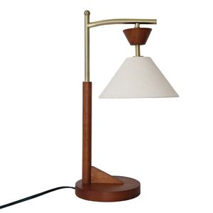 Lampada da Comodino Creativa in Legno con Luci LED, Protezione per gli Occhi, per Camera da Letto e Soggiorno, Colore Marrone Solido - Product Image 4