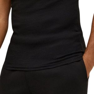 Camiseta sin mangas negra acanalada para hombre, camiseta deportiva para gimnasio, ajuste muscular, ropa deportiva para entrenamiento y fitness - Product Image 6
