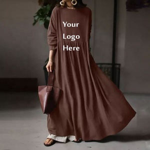 Diseño impreso Color granate nuevo vestido islámico Abaya Borka cómodo transpirable mujeres Abayas para mujeres directo de Bangladesh - Product Image 2
