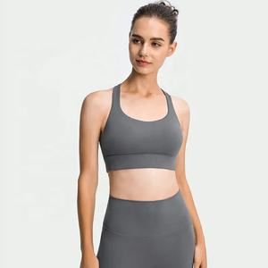 Sangle réglable avec logo personnalisé pour femmes, soutien-gorge de sport de tennis en plein air, impact moyen antichoc, fitness, sport, soutien-gorge doux - Product Image 1