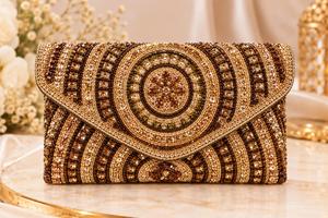 Bolso de Noche Elegante de Diseño Artesanal para Damas, Bolso de Mano para Novia, Bolso de Mano Exclusivo Hecho a Mano para Bodas - Product Image 3