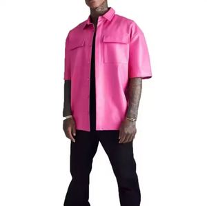 เสื้อเชิ้ตผู้ชายหนังแท้สไตล์คลาสสิก แฮนด์เมด ทรงเข้ารูป ระบายอากาศได้ดี ปิดด้วยกระดุม หนังแกะ สวมใส่สบาย สไตล์ลำลอง พรีเมียม - Product Image 6