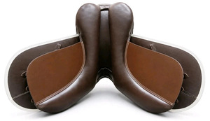 Silla de Montar Inglesa de Cuero Genuino de Lujo, Hecha a Mano, Premium, Cómoda, Duradera, Asiento Suave, Equipo Ecuestre - Product Image 3