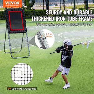 Schermo di allenamento pieghevole nero 3x8 Ft angolo regolabile Lacrosse rimbalzo indietro muro di ritorno Softball per la pratica all'aperto - Product Image 2