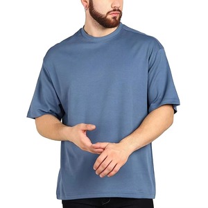 Camiseta Oversize de Algodón Grueso Personalizada con Hombros Caídos, Estilo Urbano Liso, de Alta Calidad, Ajuste Holgado, Ropa Casual - Product Image 1