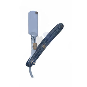 Navaja de Afeitar Profesional Negra y Blanca para Barbería, Corte Recto, para Barba, Bigote y Cejas - Product Image 1