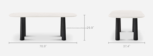 Ensemble de table à manger moderne au design contemporain pour la maison, l'appartement, la ferme, la villa, les salles à manger d'hôtel - Product Image 6