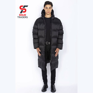 Parka d'extérieur haut de gamme Solid Trader, veste longue matelassée thermique et coupe-vent, avec capuche, réversible, 70% duvet - Product Image 1