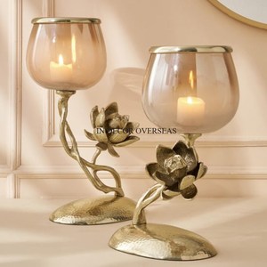 Handmade Attractive Look Votive Holders With Dried Flowers And Candles For Wedding Home Decoration From India In Lowest Price - Product Image 5