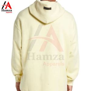 Sudadera con capucha de lana personalizada último diseño OEM fabricado en fábrica de talla grande hecho de algodón poliéster French Terry 320 GSM sudaderas con capucha para hombre - Product Image 3