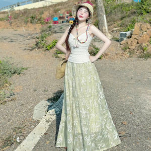 Ensemble d'été deux pièces pour femme, confortable, naturel, tendance, lavable, emballage personnalisé, fabriqué au Vietnam - Product Image 6