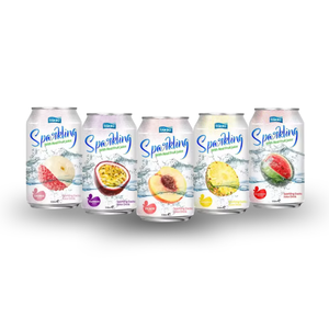 Boisson gazeuse sans sucre OEM 330ml aux saveurs de litchi, fruit de la passion, pêche, ananas, pastèque - Échantillon gratuit, conception gratuite - Product Image 1