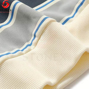 เสื้อยืดแขนยาวผู้ชายพิมพ์ลายตามสั่ง เป็นมิตรกับสิ่งแวดล้อม ระบายอากาศได้ดี ผ้าฝ้าย 100% สีเหลืองขาวลายทาง สไตล์ลำลอง พร้อมออกแบบโลโก้ตามสั่ง - Product Image 6