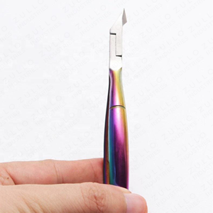 Coupe-cuticules professionnel en acier inoxydable arc-en-ciel de qualité supérieure, à mâchoires affûtées, pour manucure et pédicure, avec logo OEM - Product Image 2