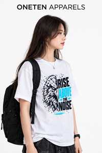 เสื้อยืดผู้หญิงฤดูร้อน สีกรมท่า ผ้าฝ้ายนุ่ม สวมใส่สบาย แขนสั้น ระบายอากาศได้ดี คุณภาพสูง ปรับแต่งได้ พิมพ์ลายสกรีน คอกลม - Product Image 6