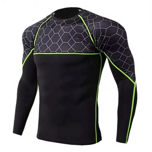 MMA Rash Guard Tops Unisex Spandex Nylon Custom <b>Compression</b> Long Sleeve <b>Shirt</b> Breathable Quick Dry Anti-Bacterial High Quality - Product Image 1