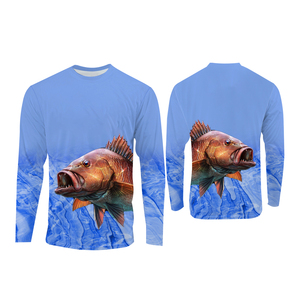 เสื้อตกปลาแห้งเร็วน้ำหนักเบาพิมพ์ลายทั้งตัว UPF50+ สำหรับเด็ก ผู้ใหญ่ ทารก และผู้หญิง พร้อมโลโก้สั่งทำได้ - Product Image 5