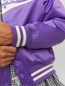 Veste bomber en satin bordeaux 100% polyester personnalisée avec logo/étiquette pour homme - Product Image 6